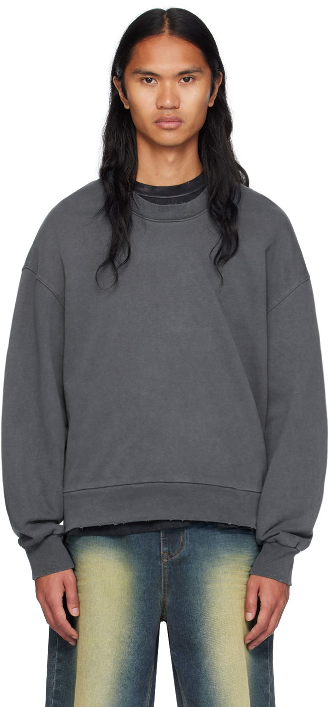 Пуловер We11done We11done Wide Neck Sweatshirt Сиво | WD-TH2-24-801-U-CH, 0