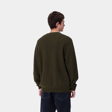 Пуловер Carhartt WIP Green Relaxed Fit Crewneck Knit Sweater Зелено | I033884_9, 2