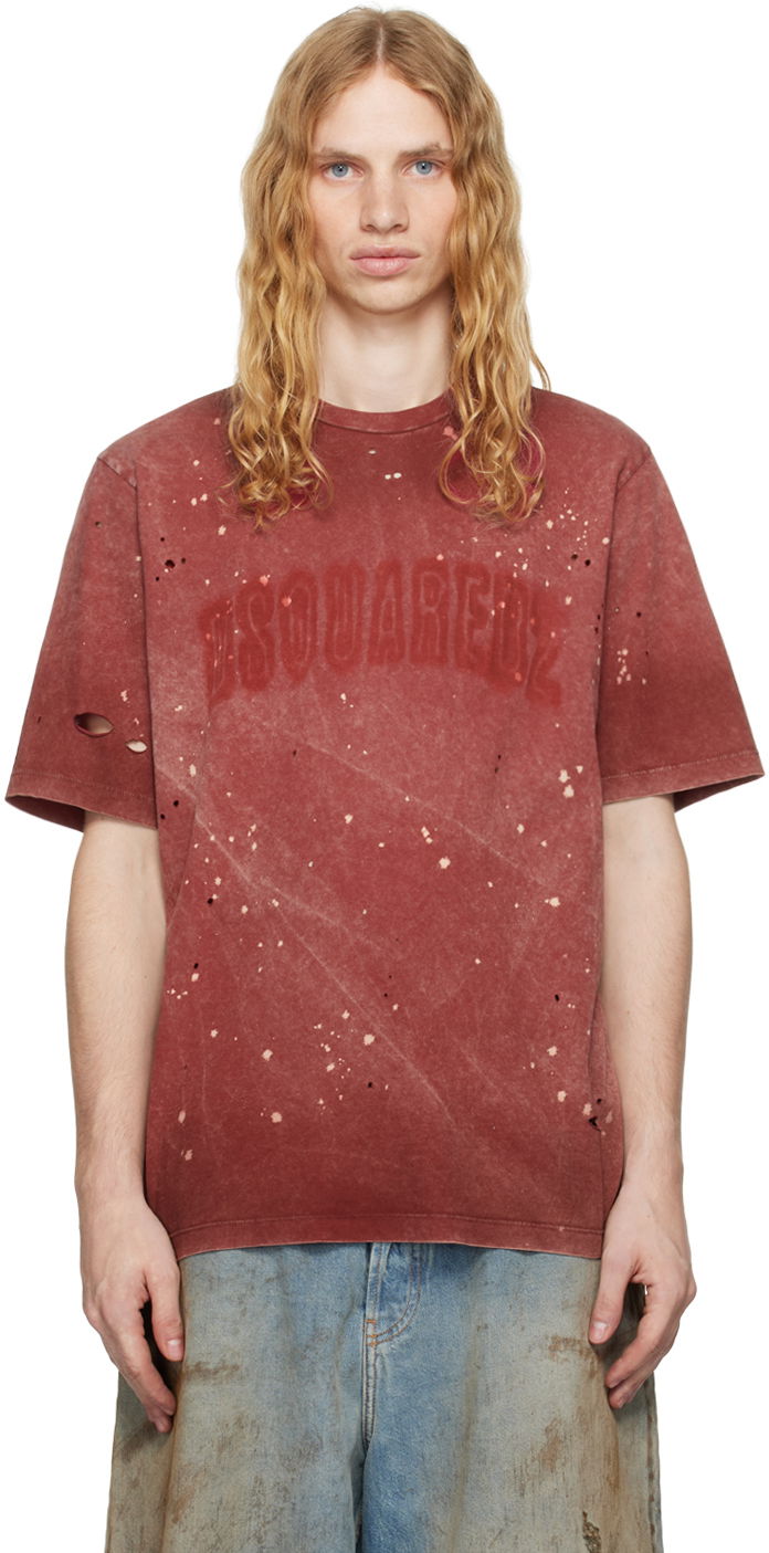 Тениска DSQUARED2 Loose-Fit T-shirt Червено | S74GD1303_S21600, 0