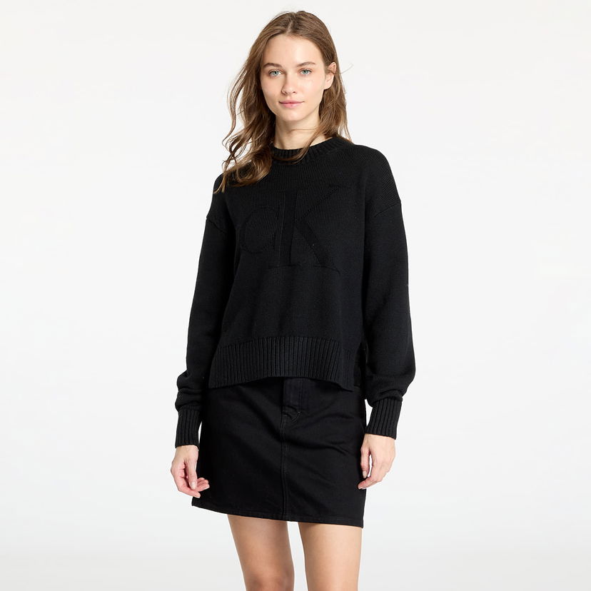 Пуловер CALVIN KLEIN Intarsia Loose Sweater Black Черно | J20J224224 BEH