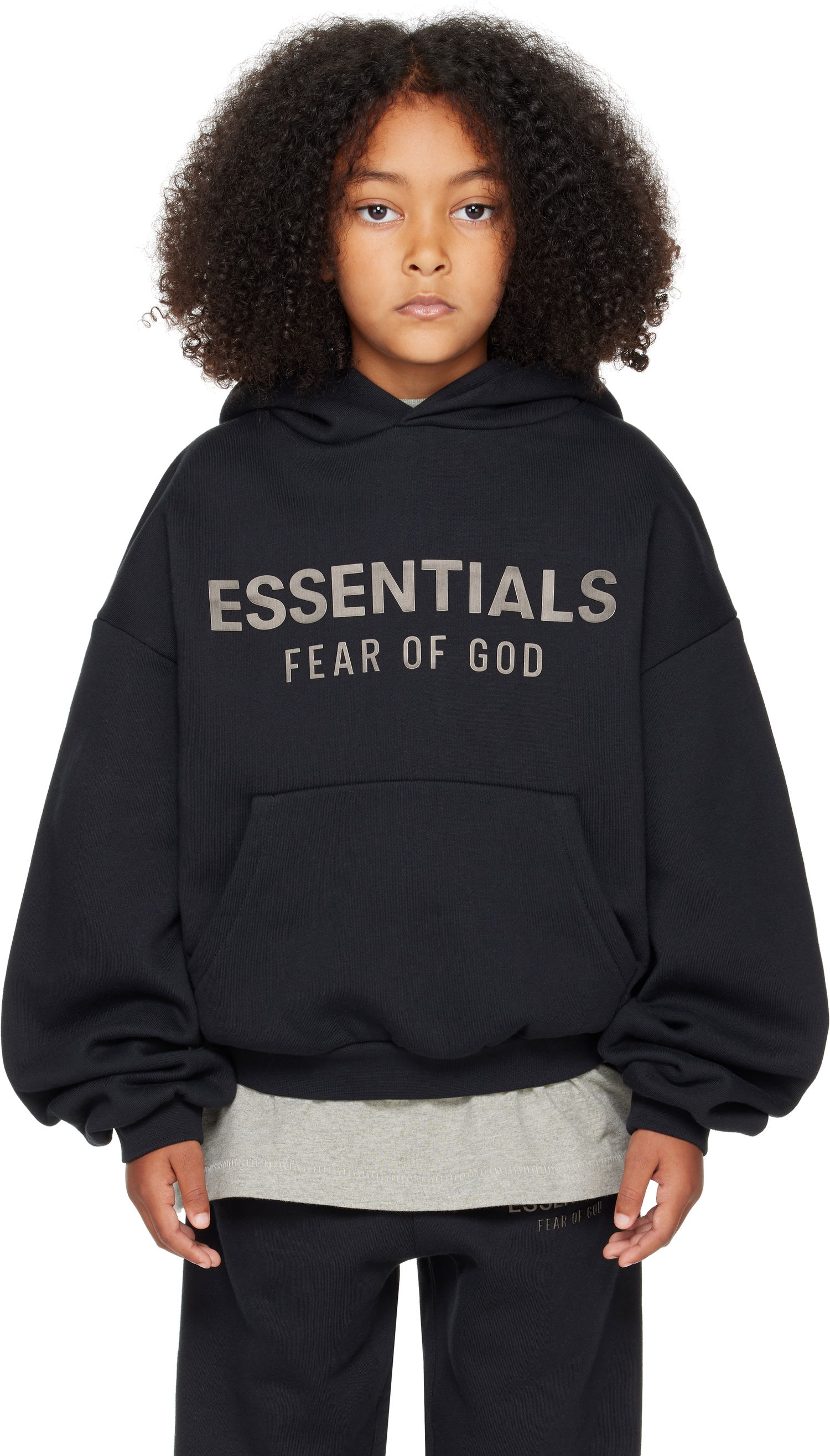 Суитчър Fear of God ESSENTIALS Fleece Hoodie Черно | 785SP252040K, 0