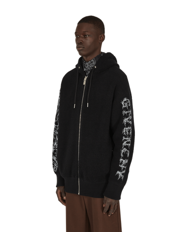 Пуловер Givenchy Barbed Wire Printed Hooded Zip Sweater Черно | BM00TM4Y7Y001 001, 2