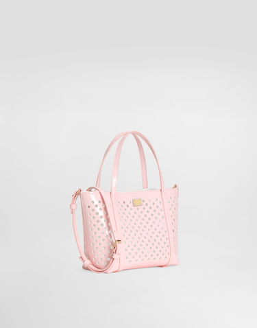 Чанта през рамо Dolce & Gabbana Dolce & Gabbana Perforated Patent Leather Shoulder Bag Розово | EB0263AU2148B405, 1