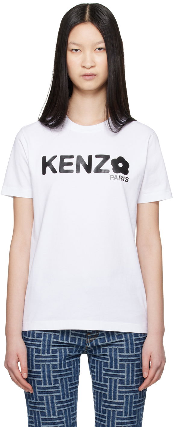 Тениска KENZO White Paris Boke Flower 2.0 T-Shirt Бяло | FE62TS1374SO, 0