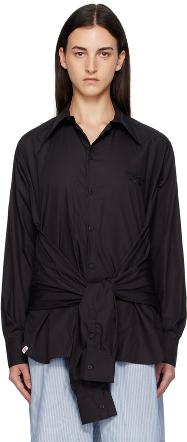 Риза Charles Jeffrey Loverboy Charles Jeffrey LOVERBOY Hug Tie-Waist Shirt Черно | 52070401, 0