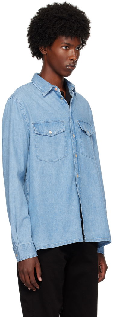 Риза Paul Smith PS Paul Smith Flap Pocket Shirt Синьо | M2R-647X-N22096-LT, 1
