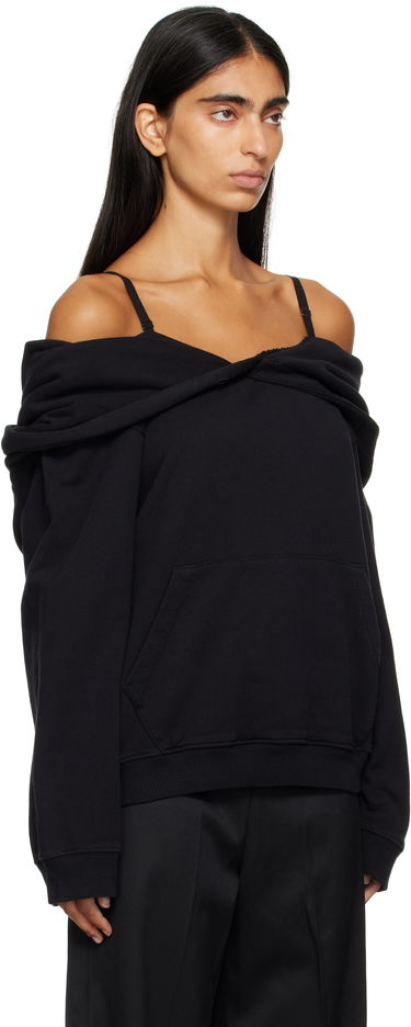 Суитчър Maison Margiela MM6 Maison Margiela Off-The-Shoulder Hoodie Черно | S52GU0244 M25014, 1