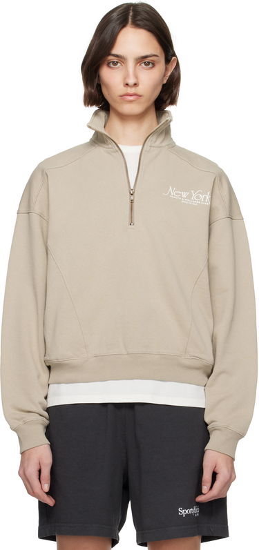 Суитчър Sporty & Rich Sporty & Rich NY 94 Quarter Zip Sweatshirt Бежово | ST073622508GY15, 0