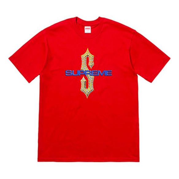 Тениска Supreme Diamonds Print Short Sleeve T-Shirt Червено | SUP-SS18-0105, 0