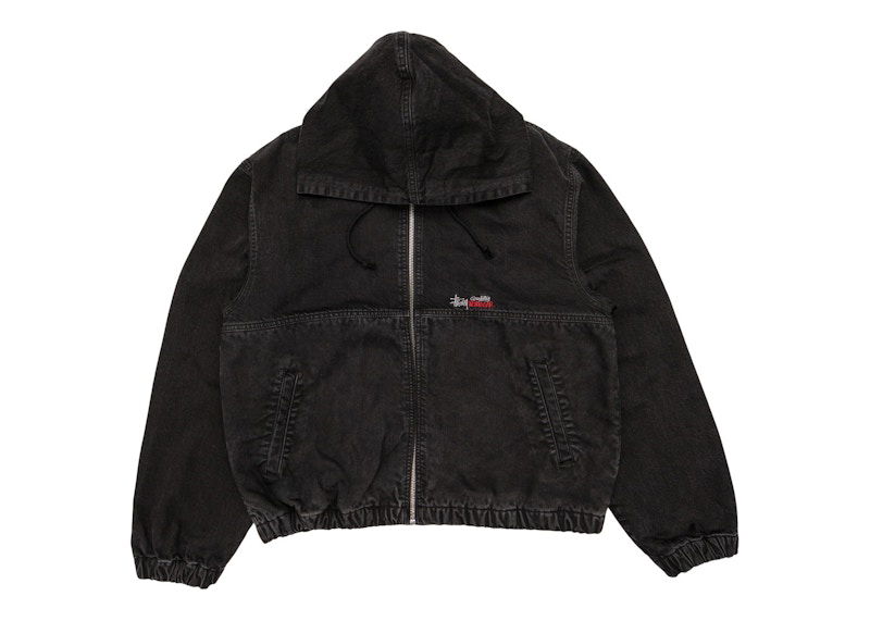 Суитчър Stüssy Work Jacket With Hood Черно | 115689_BLAC
