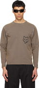 Kiko Kostadinov Fox LAB Edition Distressed Paneled Long Sleeve T-shirt