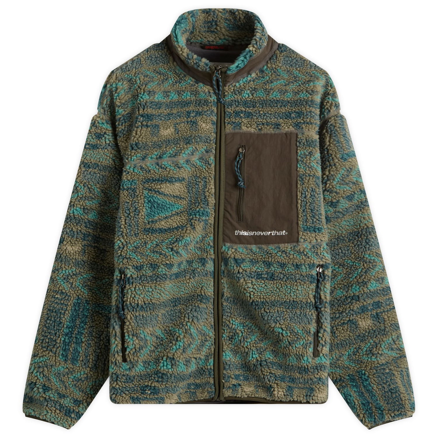 Яке thisisneverthat SP Sherpa Fleece Jacket Зелено | TN253BOWHS01-OLV, 1