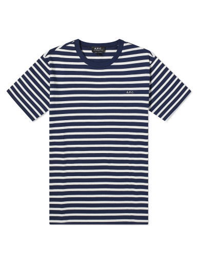 Тениска A.P.C. Emilien Stripe T-Shirt Тъмно синьо | COGWT-H26343-IAK