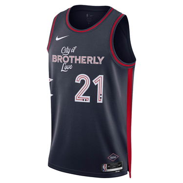 Фланелка Nike NBA PHILADELPHIA 76ERS DRI-FIT CITY EDITION SWINGMAN JERSEY JOEL EMBIID Тъмно синьо | DX8515-420, 1