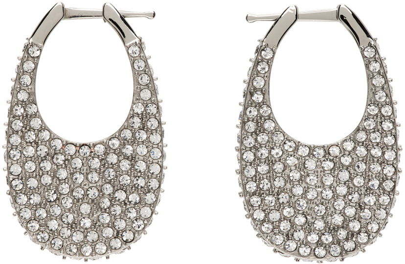 Обеци Coperni Coperni Medium Swipe Crystal Earrings Металик | COPBI01BIS726