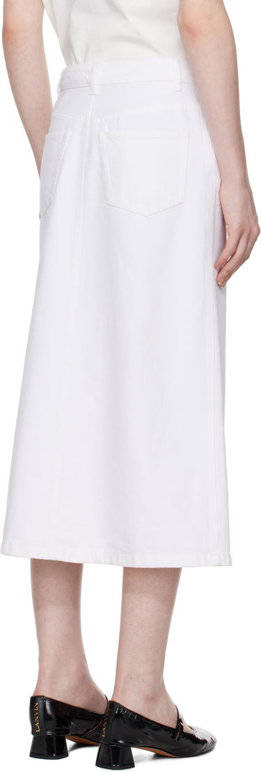 Пола A.P.C. Denim Midi Skirt with Front Slit Бяло | COGZV-F06423, 2