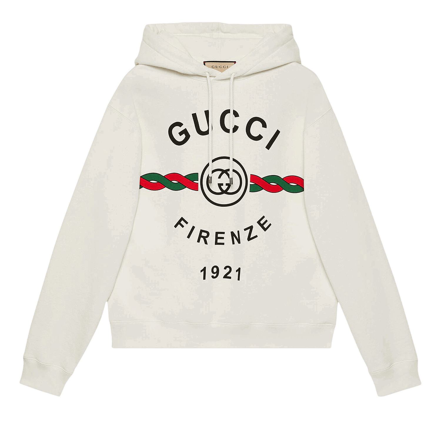 Суитчър Gucci Firenze 1921 Hooded Sweatshirt Бяло | 646953 XJD7O 9095, 0