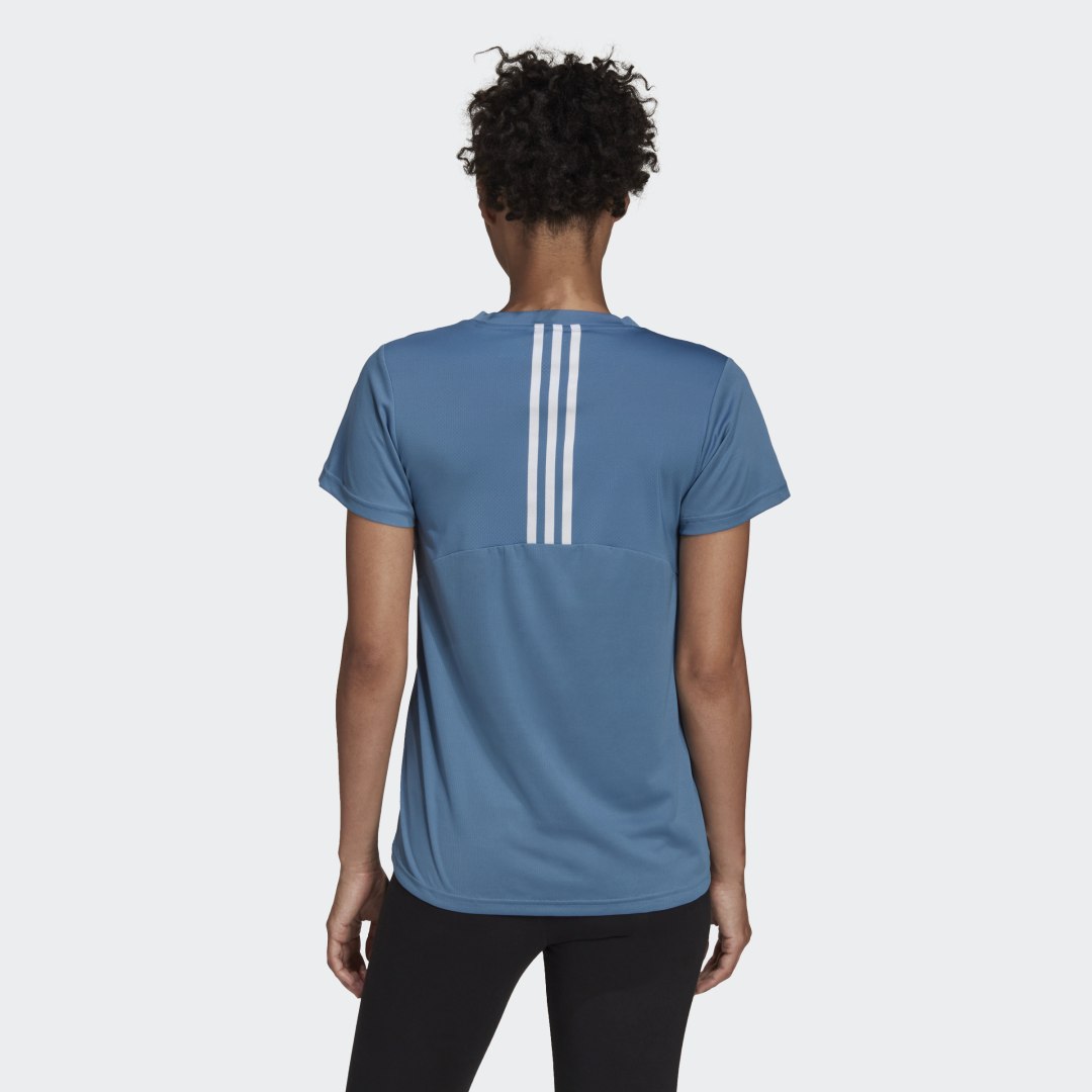 Тениска adidas Originals AEROREADY Designed 2 Move 3-Stripes Sport Tee Синьо | HD9376, 1