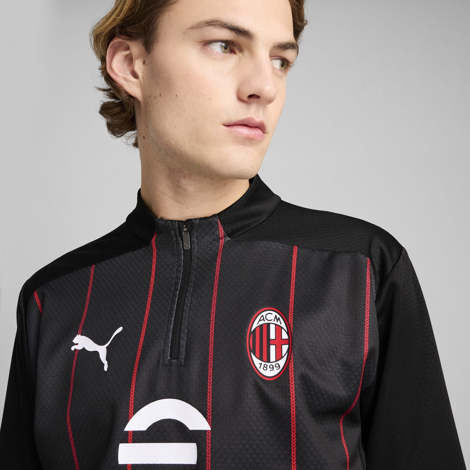 Пуловер Puma AC Milan Men's Quarter-Zip Pre-Match Jersey Черно | 779345_07, 1