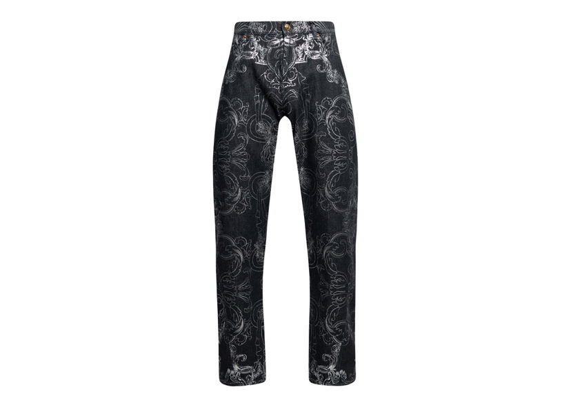 Дънки Versace Patterned Jeans Black Черно | 1006372-1A04347_2D550
