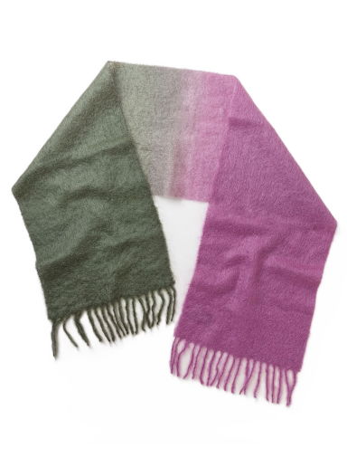 Шал GANNI Mohair Gradient Fringed Scarf Многоцветен | 5714667392006