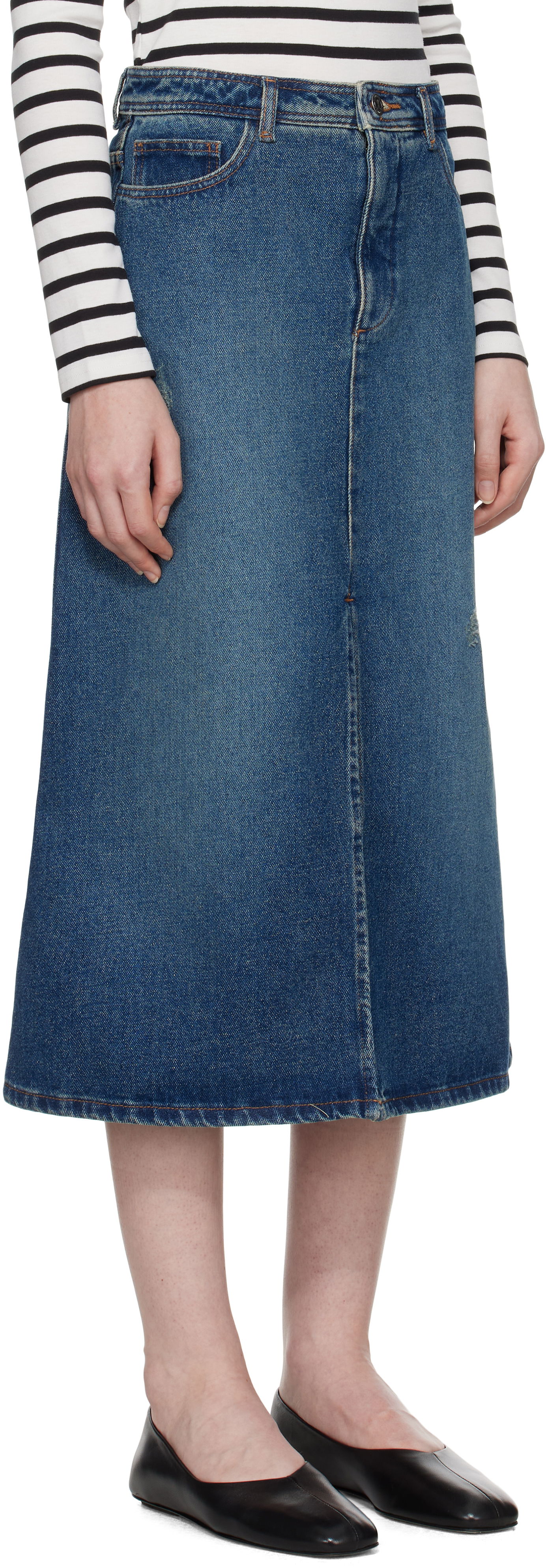Пола A.P.C. Denim Midi Skirt Синьо | COHFC-F06423, 1
