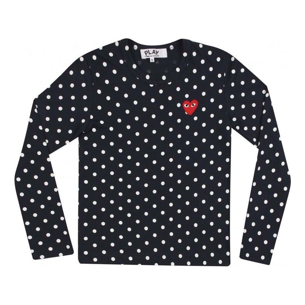 Тениска Comme des Garçons PLAY Polka Dot Long Sleeve T-Shirt Синьо | AZ-T165-051-2, 0