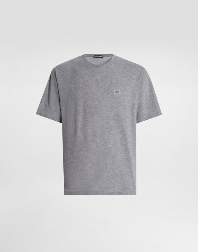 Dolce & Gabbana Cotton T-Shirt with Metal Tag