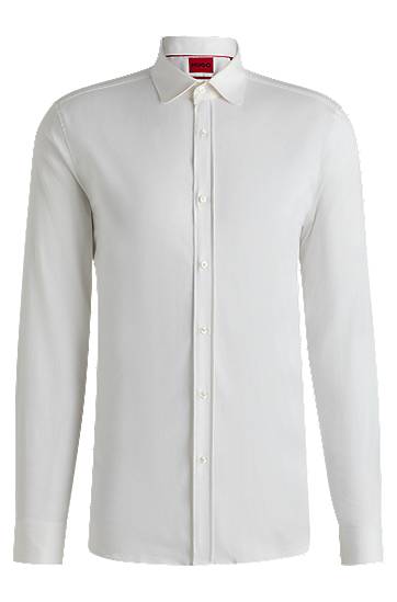 Extra-Slim Fit Stretch Cotton Satin Shirt