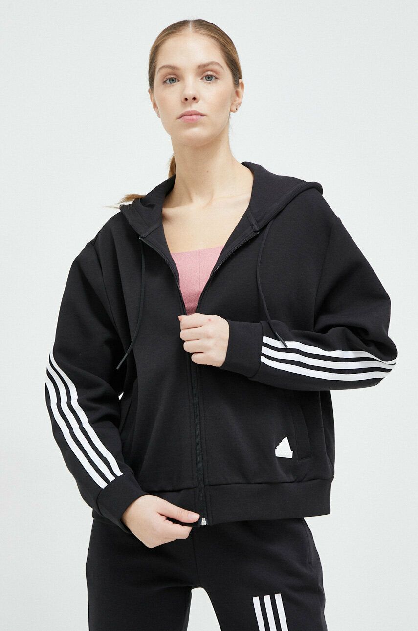 Суитчър adidas Originals Future Icons 3-Stripes Full-Zip Черно | HT4715, 0