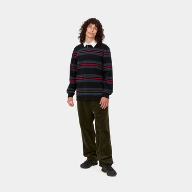Риза Carhartt WIP Oregon Rugby Shirt Тъмно синьо | I032214_1PI_XX, 1