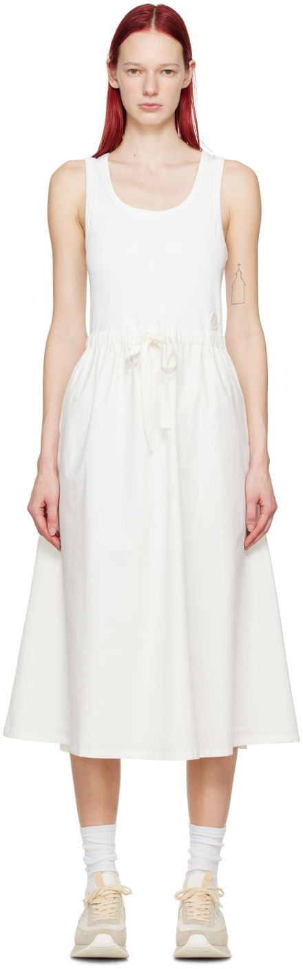 Pокля Moncler White Paneled Midi Dress Бяло | J10938I0002089AK6, 0