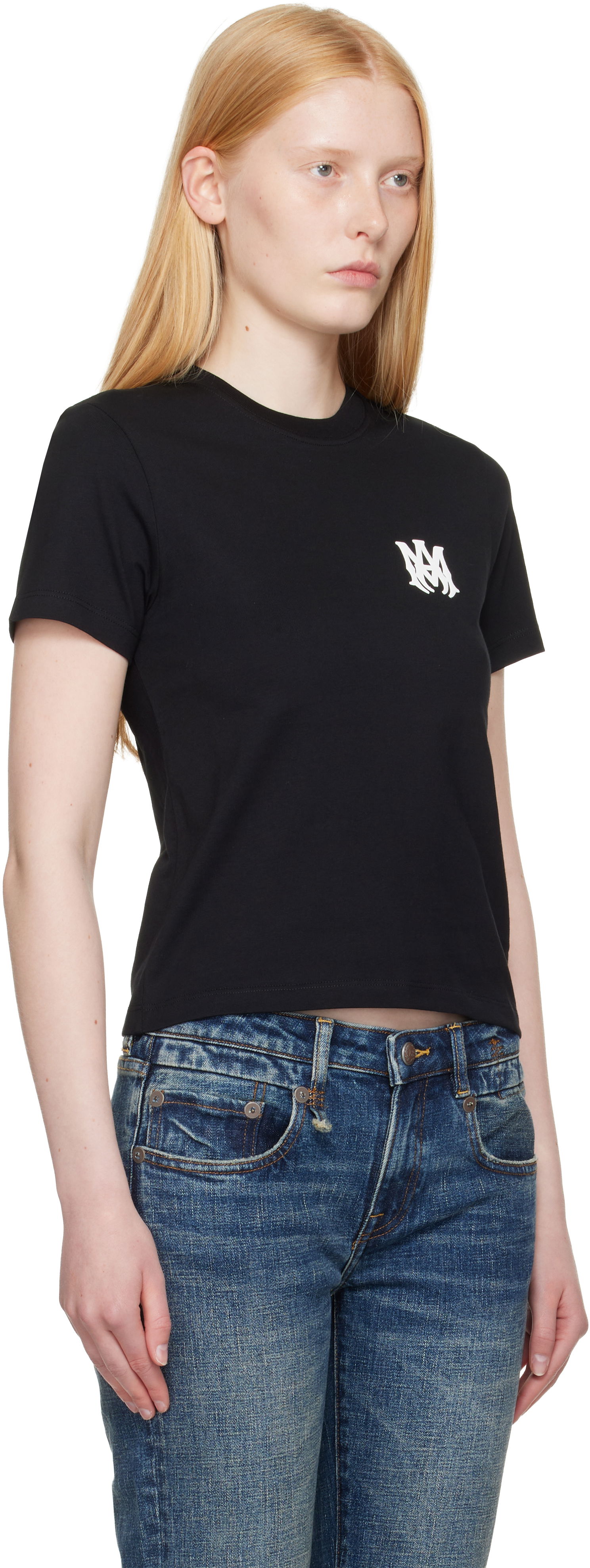 Тениска AMIRI Black Core Logo T-Shirt Черно | AWJYTE1036, 1