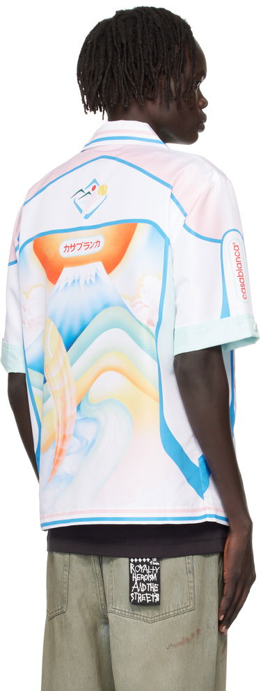 Риза Casablanca Casablanca Fuji Dream Zip Shirt Бяло | MPF25-SWM-064-01, 2