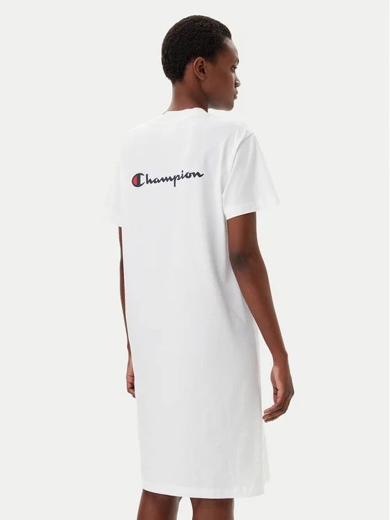 Pокля Champion Champion T-Shirt Dress Бяло | 117782-WW001, 1