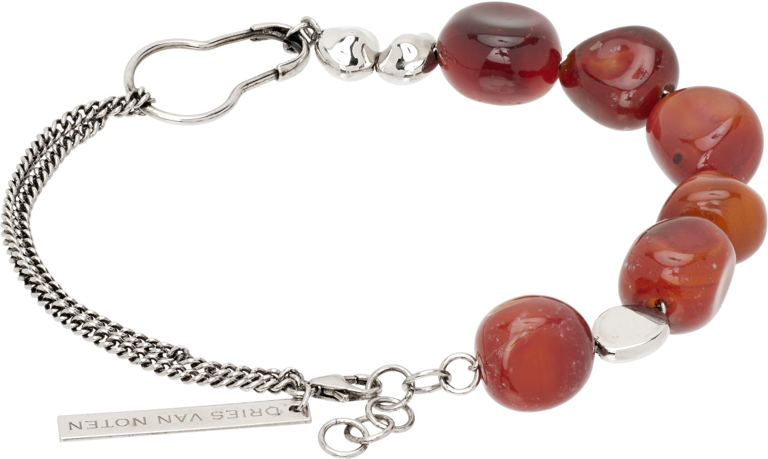 Гривна Dries Van Noten Dries Van Noten Beaded Stone Bracelet Червено | 252-028208-092, 1