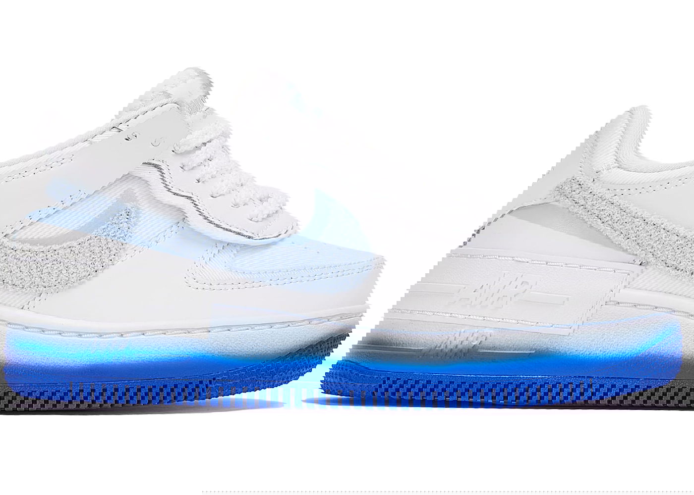 Кецове и обувки Nike Air Force 1 Low Shadow Chenille Swoosh Blue Tint W Бяло | FJ4567-100, 0