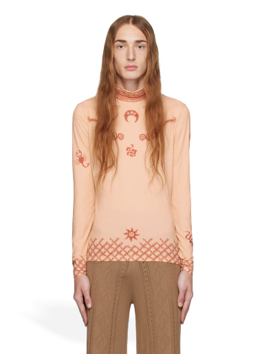 Henna Print Turtleneck