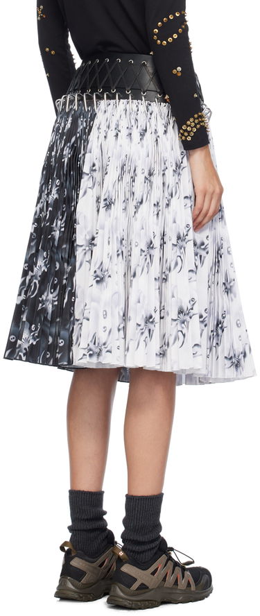 Пола Chopova Lowena Floral Print Midi Skirt With Carabiner Belt Черно | 3201, 2