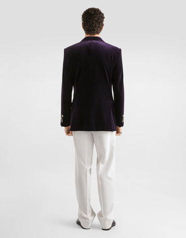 Яке Dolce & Gabbana Sicilia Double-breasted Smooth Velvet Jacket Лилаво | G2VO3ZFUVG7B0324, 2