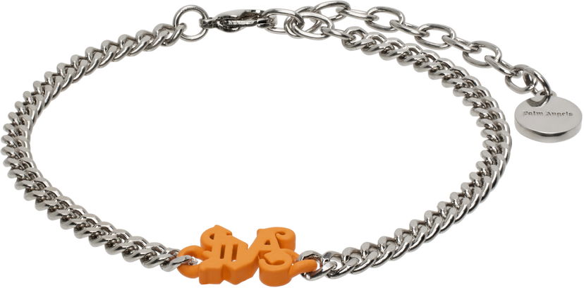 Гривна Palm Angels Chain Bracelet With Monogram Оранжево
 | PMOA049F24MAT0017266