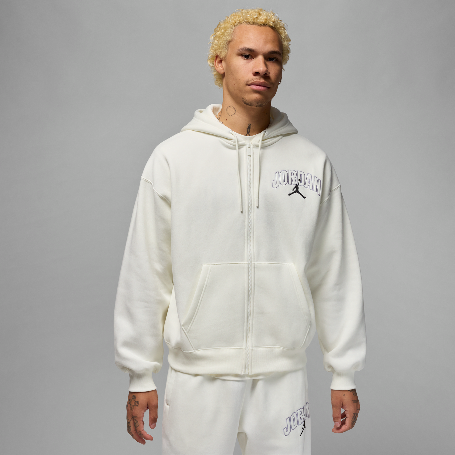 Суитчър Jordan Jordan Brooklyn Fleece Full-Zip Hoodie Бяло | IB7908-133, 0