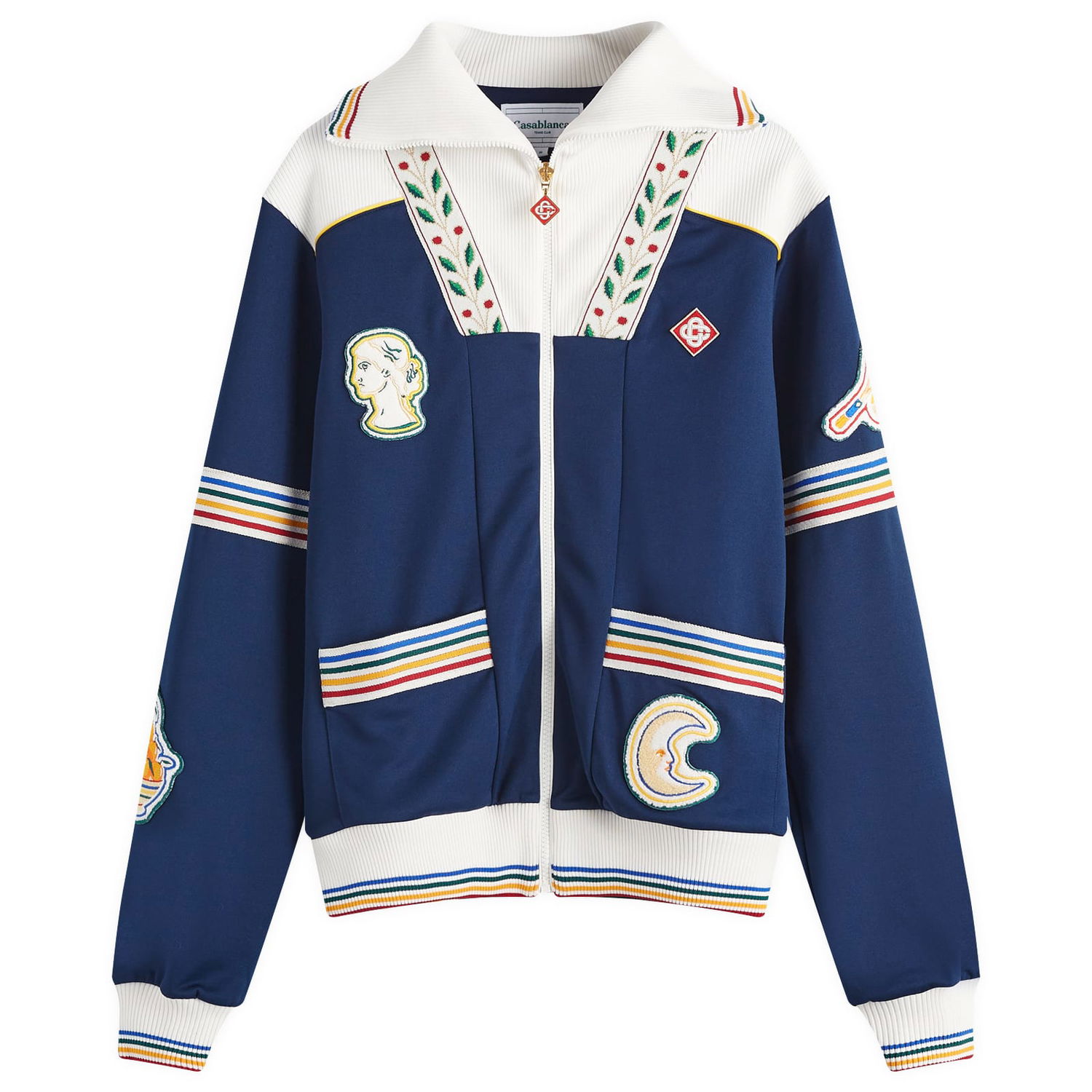Яке Casablanca Varsity Track Jacket Тъмно синьо | MF24-JTP-284-01, 0
