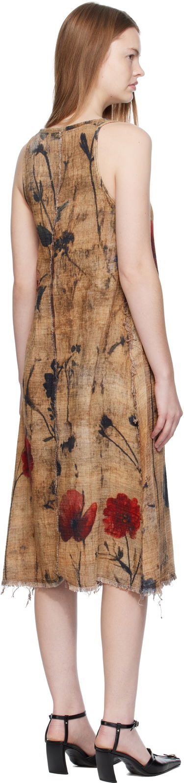 Pокля R13 R13 Reversible Tank Midi Dress Кафяво | R13WR466-R583B, 2