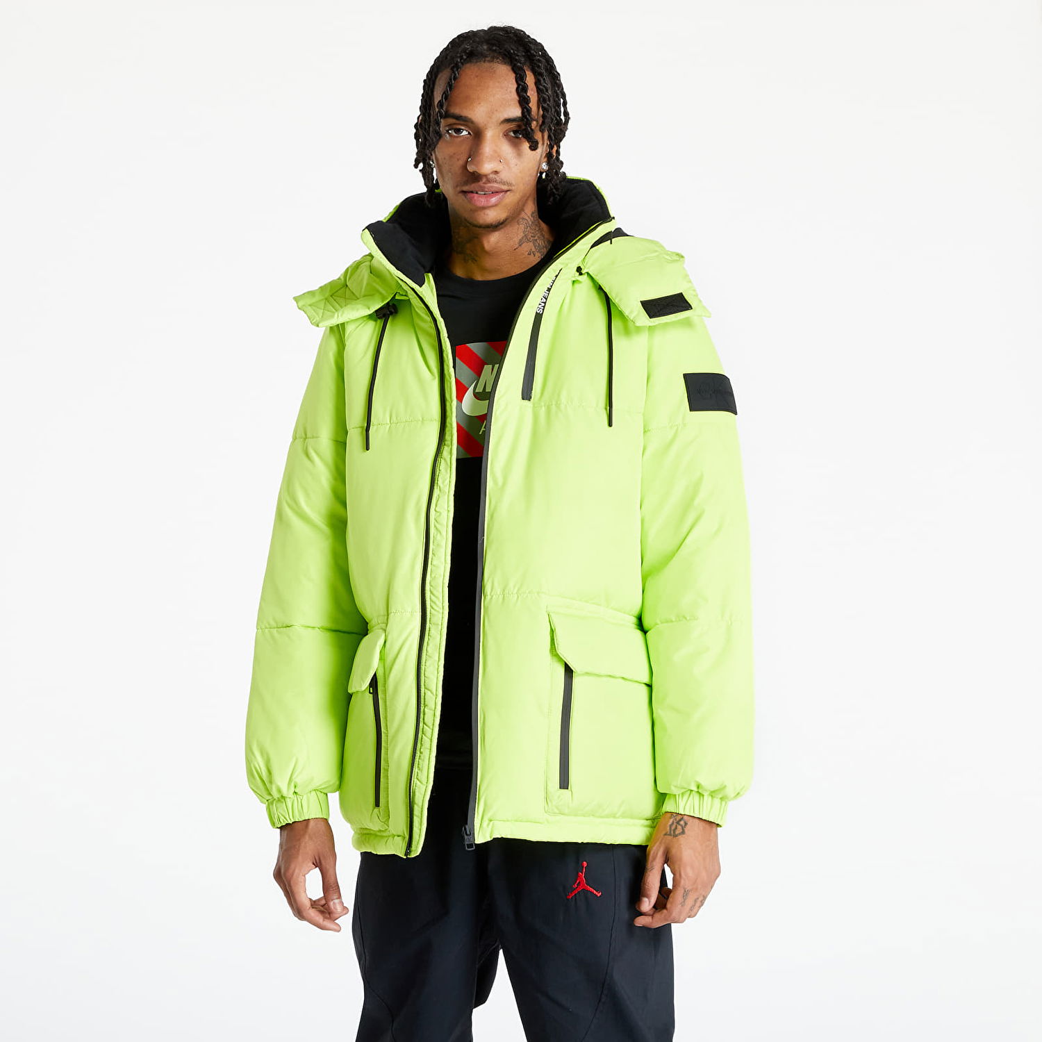 Пухо яке CALVIN KLEIN Blocking Hooded Short Puffer Жълто | J30J318679 LAG, 0