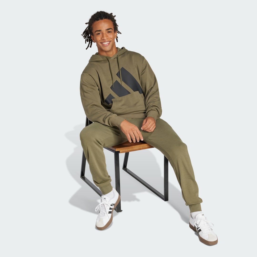 Суитчър adidas Performance Essentials Big Logo Fleece Hoodie Зелено | JE8892, 1