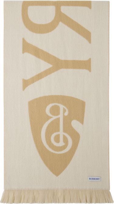 Шал Burberry Burberry Text Scarf Бежово | 8109562, 1