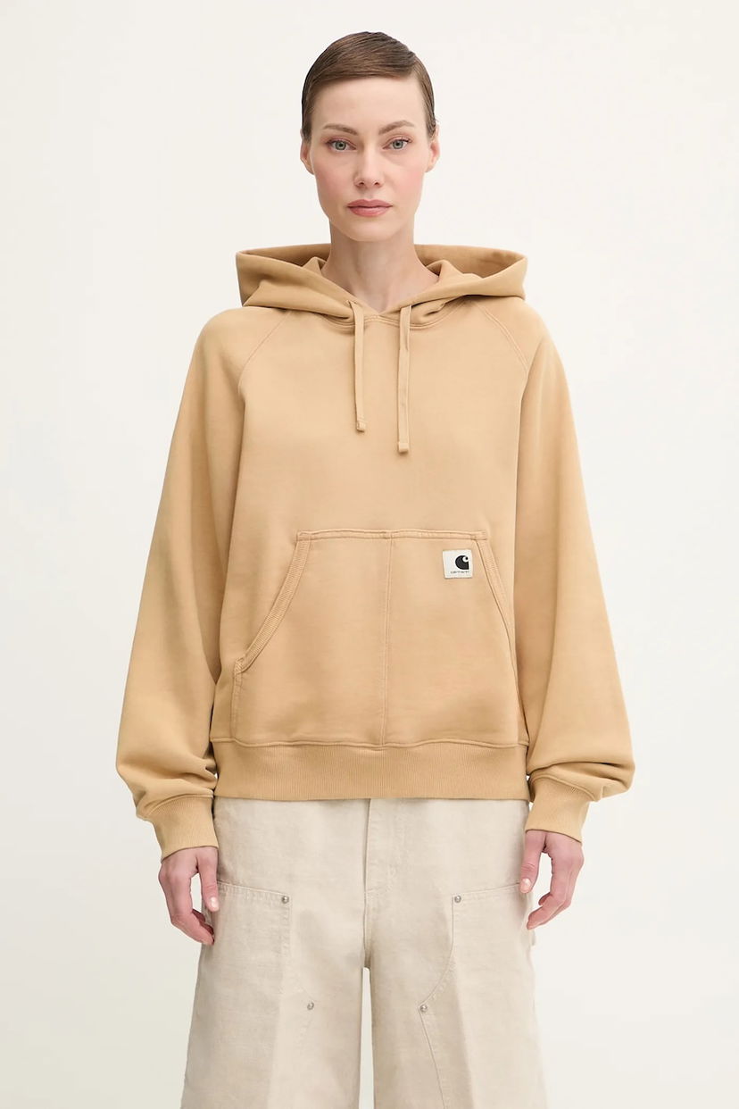 Суитчър Carhartt WIP Plain Hooded Hudson Hoodie Бежово | I035137.07E5F