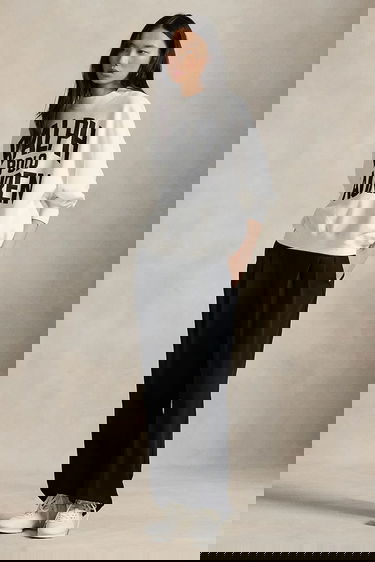 Суитчър Polo by Ralph Lauren Polo Ralph Lauren Printed Oversized Sweatshirt Бяло | 211978147, 2