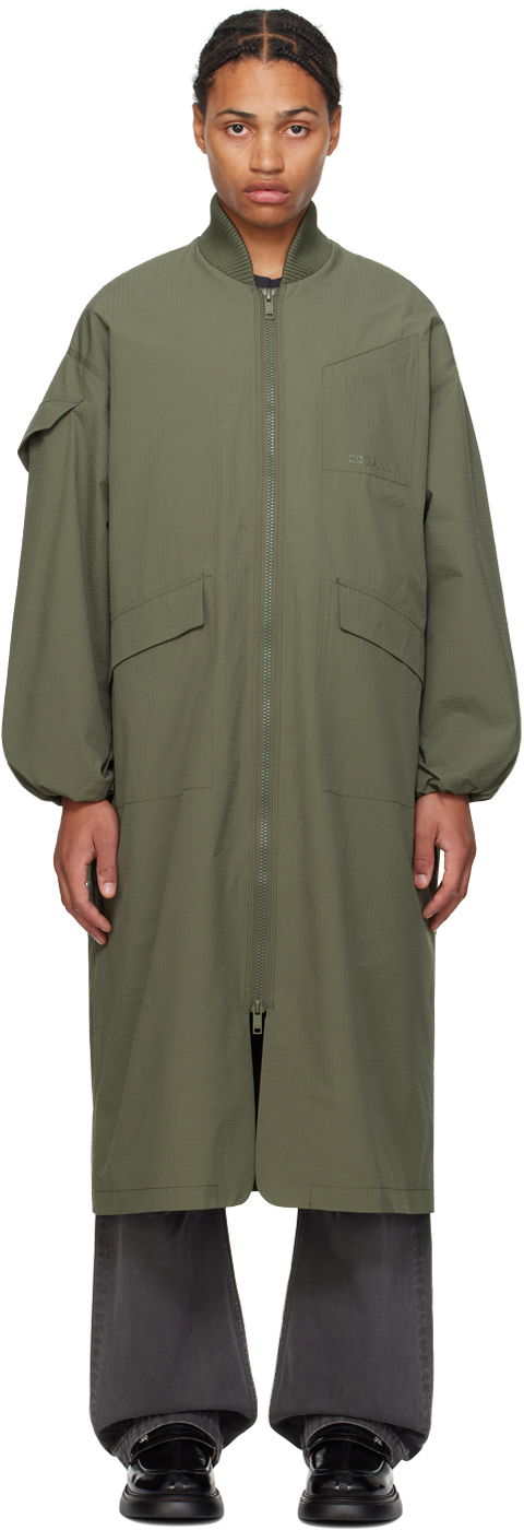 Яке GANNI Oversized Shell Coat & Vest Set Зелено | F9717, 0